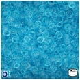 thumbnail image 1 of BeadTin Light Turquoise Transparent 6.5mm Mini Barrel Pony Beads (1000pcs), 1 of 1