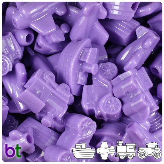 BeadTin Lilac Opaque Mini Mobile Pony Beads (2oz)