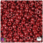 BeadTin Maroon Opaque 6.5mm Mini Barrel Pony Beads (1000pcs)