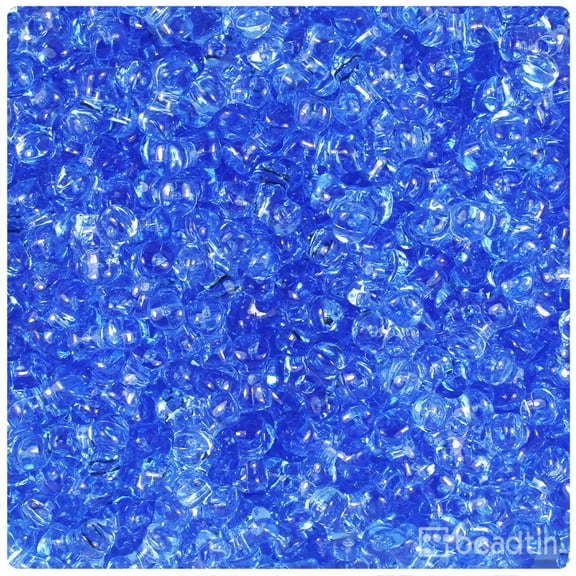 BeadTin Medium Sapphire Transparent 11mm TriBead Craft Beads (500pcs)