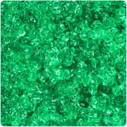 BeadTin Mint Transparent 11mm TriBead Plastic Craft Beads (500pcs)