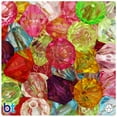thumbnail image 1 of BeadTin Mixed Transparent 20mm Faceted Bicone Plastic Beads (15pcs), 1 of 1
