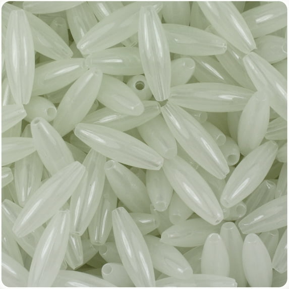 BeadTin Night Glow-in-the-Dark 19mm Spaghetti Craft Beads (150pcs)