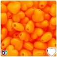 thumbnail image 1 of BeadTin Orange Opaque 18mm Heart Pony Beads (24pcs), 1 of 1