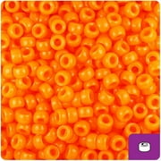 BeadTin Orange Opaque 6.5mm Mini Barrel Pony Beads (1000pcs)