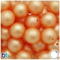 thumbnail image 1 of BeadTin Orange Textured Pearl 20mm Round Plastic Beads (10pcs), 1 of 1
