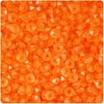 thumbnail image 1 of BeadTin Orange Transparent 6mm Faceted Rondelle Craft Beads (1350pcs), 1 of 2