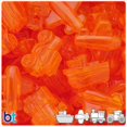 thumbnail image 1 of BeadTin Orange Transparent Mini Mobile Pony Beads (2oz), 1 of 2