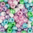 thumbnail image 1 of BeadTin Pastel Mix Pearl 9mm Barrel Pony Beads (500pc), 1 of 2