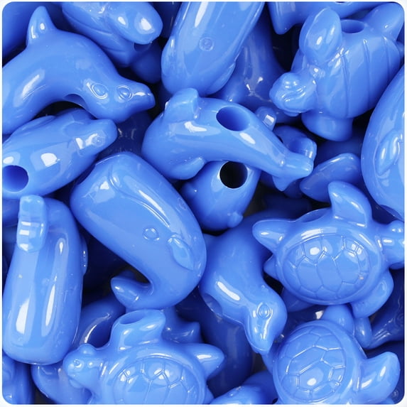 BeadTin Periwinkle Opaque Marine Life Pony Beads (2oz)