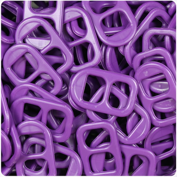 BeadTin Plum Neon Bright 25mm Plastic Soda Pop Tabs (2oz)