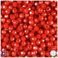 thumbnail image 1 of BeadTin Red Opaque 6mm Faceted Round Plastic Craft Beads (600pcs), 1 of 1
