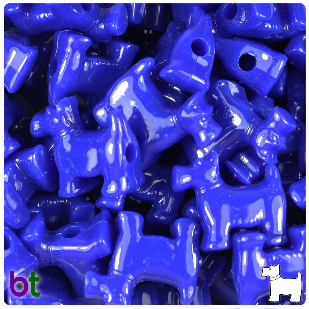 BeadTin Rust Opaque 24mm Scotty Dog Pony Beads (24pcs