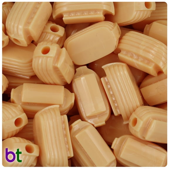 BeadTin Sand Opaque 26mm Ark Plastic Pony Beads (24pcs)