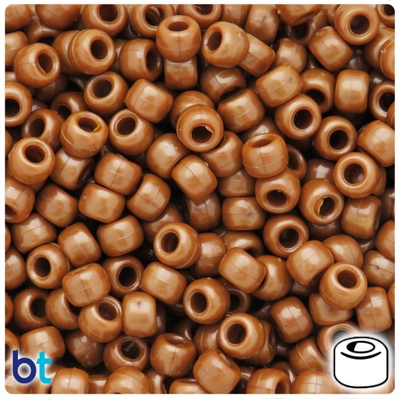 BeadTin Sugar Cone Pearl 9mm Barrel Pony Beads (500pcs)