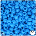 thumbnail image 1 of BeadTin Tropic Blue Opaque 9mm Barrel Pony Beads (500pcs), 1 of 1