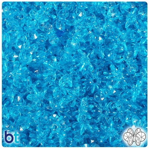BeadTin Turquoise Transparent 10mm SunBurst Craft Beads (450pcs)