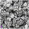 thumbnail image 1 of BeadTin White Antique 24mm Santa Pony Beads (24pcs), 1 of 1