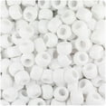 thumbnail image 1 of BeadTin White Opaque 9mm Barrel Pony Beads (500pcs), 1 of 1