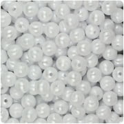 BeadTin White Pearl 8mm Round Craft Beads 300pcs