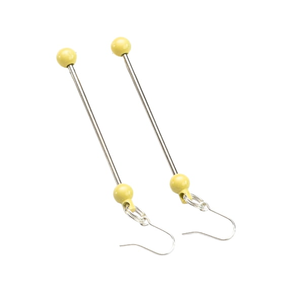 Beadable Earrings Handmade Beaded Dangle Earrings Simple Ear Pendant Charm Women Jewelry Accessory for DIYs Enthusiasts