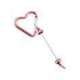 thumbnail image 1 of Beadable Keychain Colorful Heart/Triangle Shaped Blank Bar with Snap Hook for DIY Craft Making Kit, 1 of 6