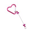 thumbnail image 1 of Beadable Keychain Colorful Heart/Triangle Shaped Blank Bar with Snap Hook for DIY Craft Making Kit, 1 of 6