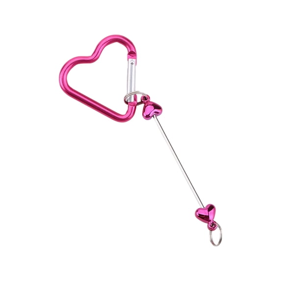Beadable Keychain Colorful Heart/Triangle Shaped Blank Bar with Snap Hook for DIY Craft Making Kit