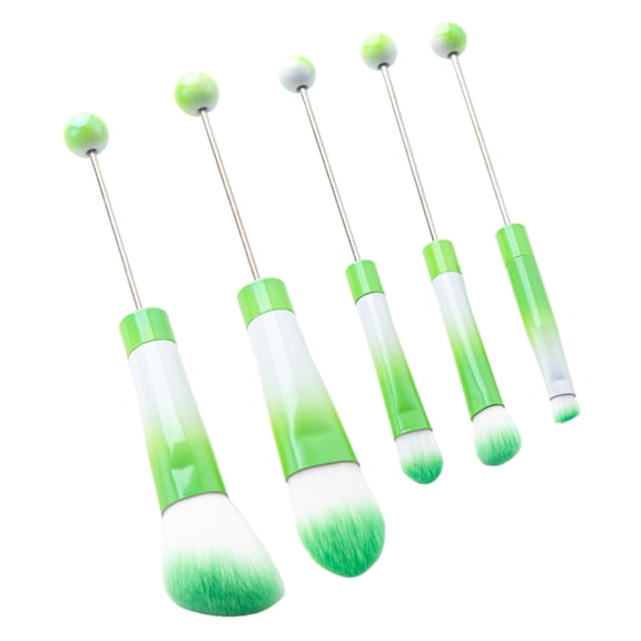 Beadable Makeup Brushes Set Beading Makeup Brushes Metal Handle Makeup Brushes
