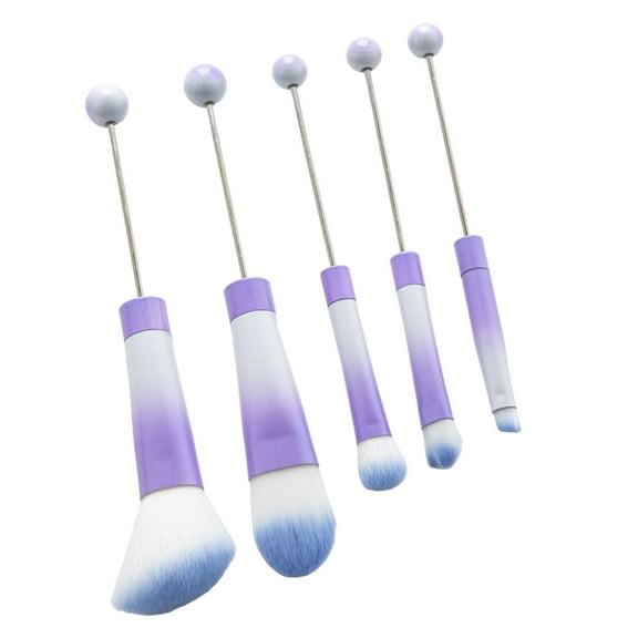 Beadable Makeup Brushes Set Beading Makeup Brushes Metal Handle Makeup Brushes