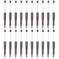 thumbnail image 1 of Uxcell Beadable Pens 20 pack Black Ink Plastic Bead Pen Creative DIY Ballpoint Pens for Teacher Office DIY Crafts Party Decorations Handmade Supplies, Dark Purple, 1 of 7