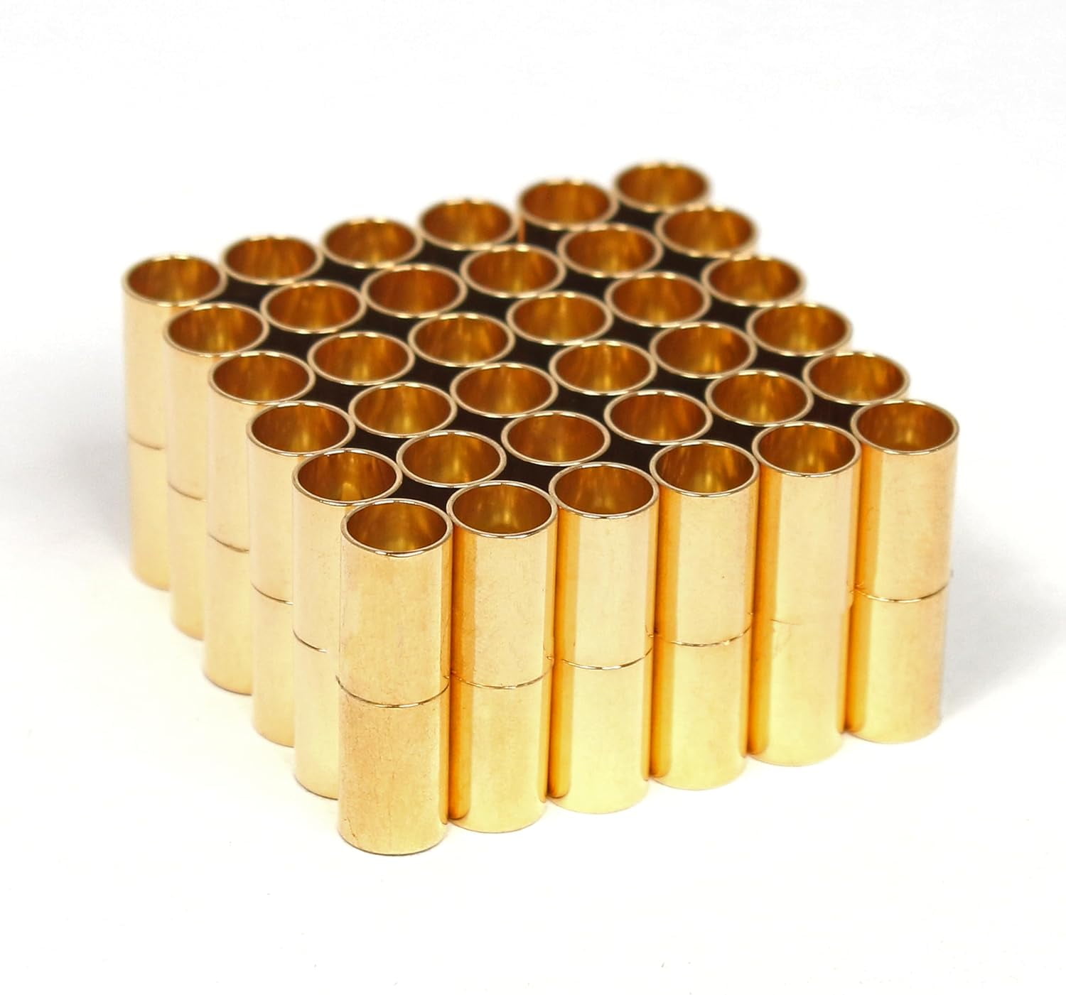 Beadaholique - Magnetic Clasp, Tube Cord Ends Fits 6.2mm Cord, 36 Set Bulk Pack, Gold Plated
