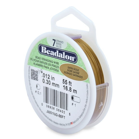 Beadalon 0.30mm Satin Gold Bead Stringing Wire