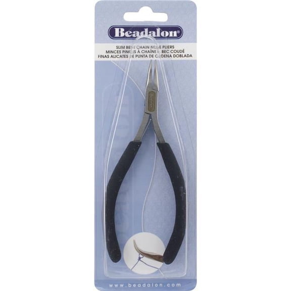 Beadalon 201A-013 Pliers 5.75 in. Slim Bent Chain Nose