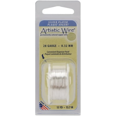 Beadalon Artistic Wire 28 Gauge 15ydNonTarnish Silver