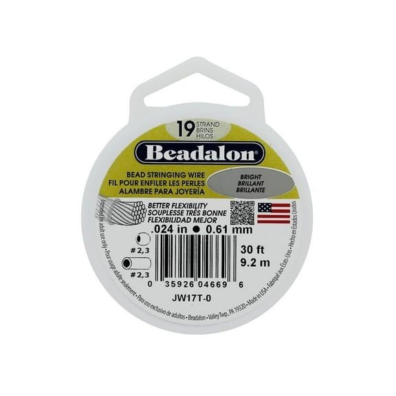 Beadalon Bead Wire 19Strand .024" Bright 30'