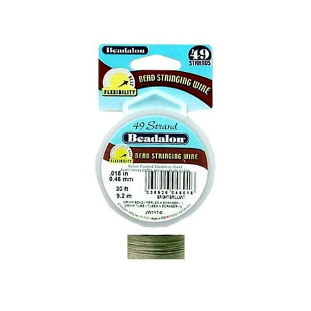 Beadalon Bead Wire 49Strand .018" Bright 30'