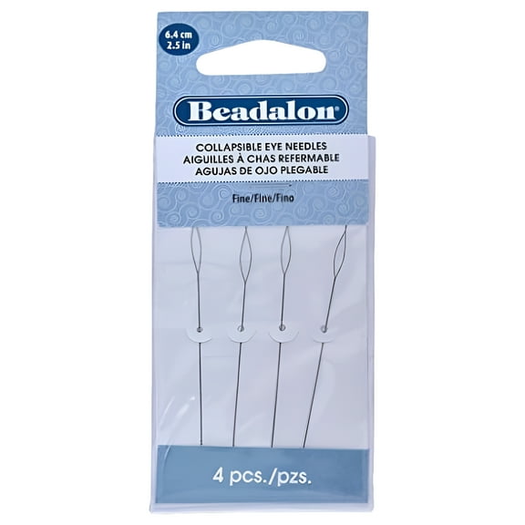 Beadalon Collapsible Eye Needles 2.5", 4 Pack
