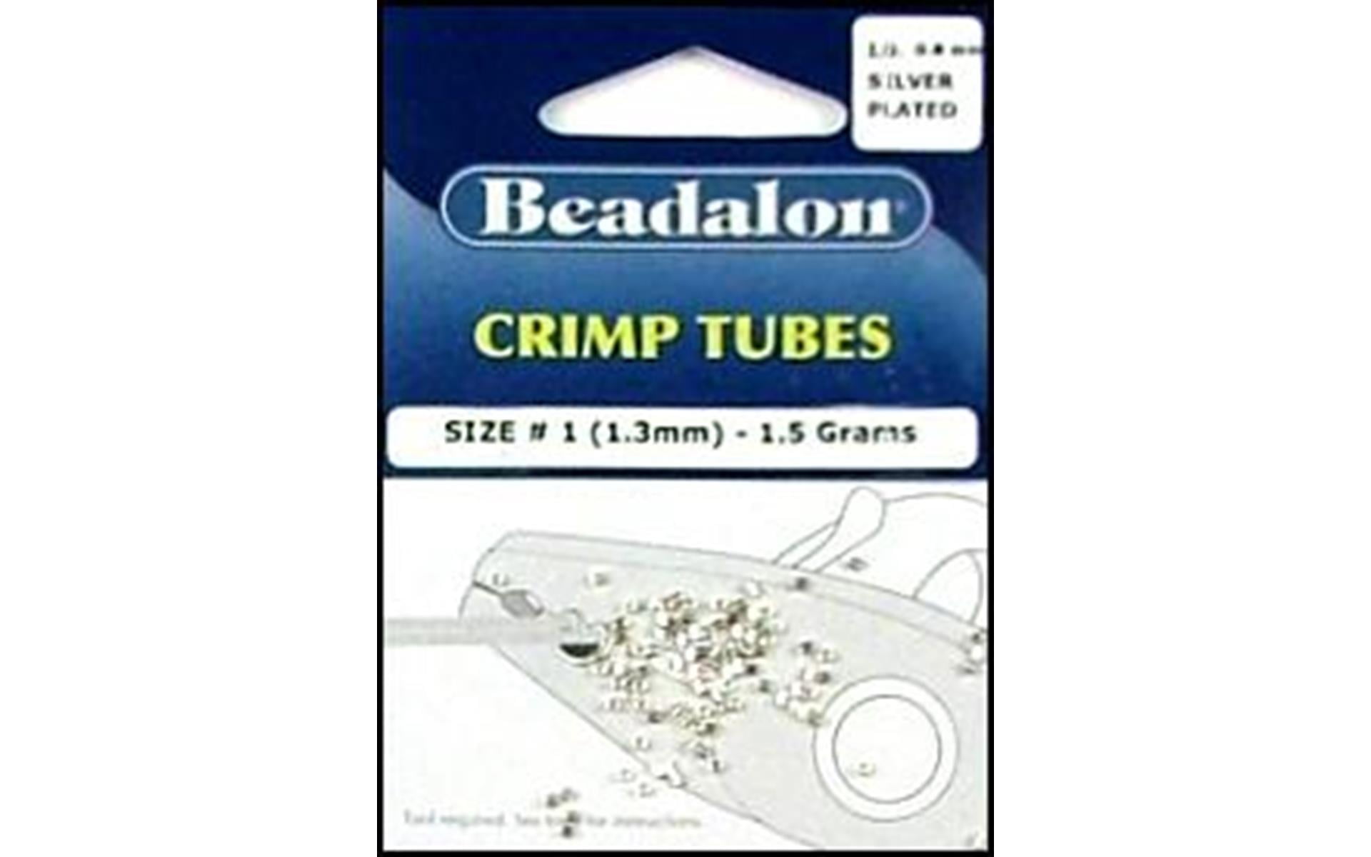 41-256-01-3 Beadalon Silver Plated Crimp Tube, Size 1 - Rings & Things