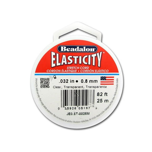 Beadalon Elasticity Pkg .8mm Clear 25M
