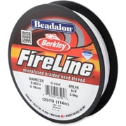 Beadalon FireLine Beading Thread by Berkley, 0.007", Break Strength 8 lb, Crystal, 125 yd