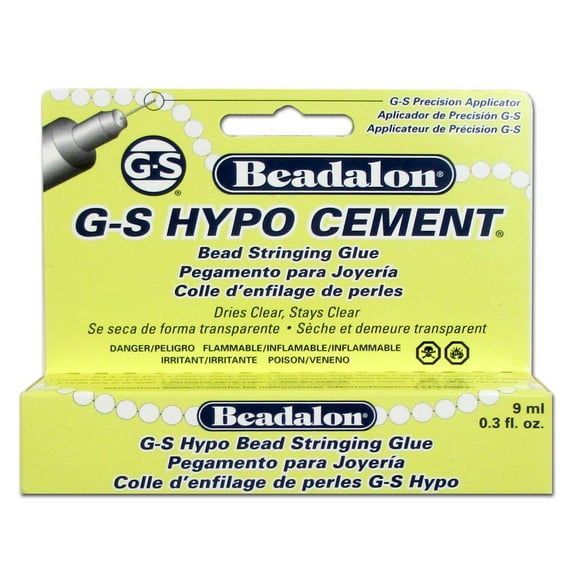 Beadalon GS Hypo Cement Glue, 1/3oz, Bead Stringing