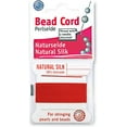 thumbnail image 1 of Griffin Silk Bead Cord Perlseide – Red Color – Size 6 (0.70mm) – 2 Meters per Card – Stainless Steel Needle Attached – for Knotting Pearls, Gemstones, Crystals and Beads, 1 of 7