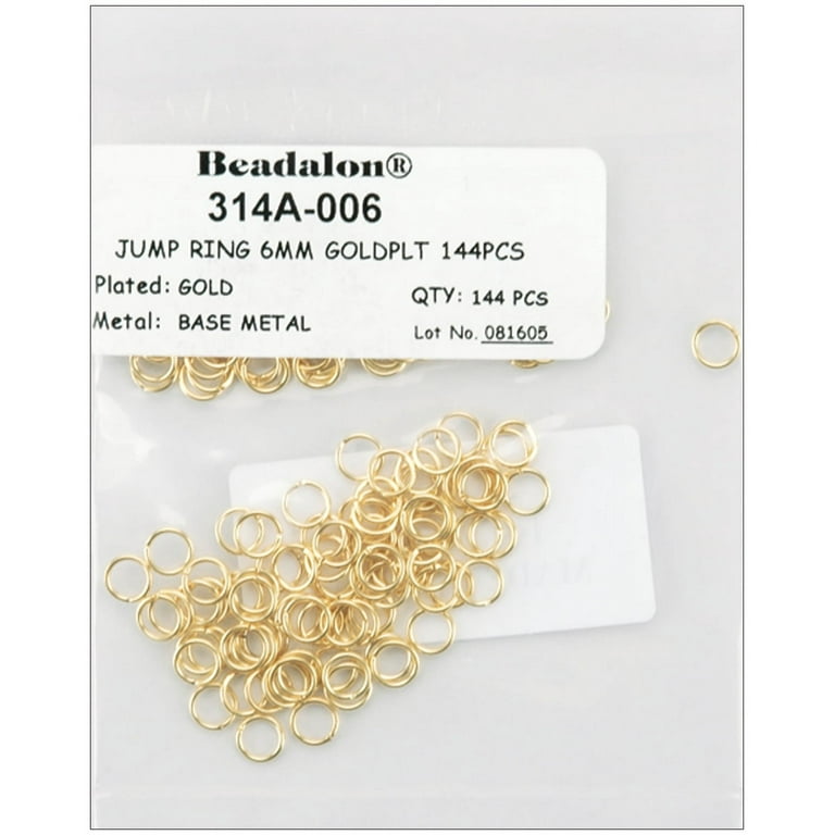 14K Real Gold Plated Brass Metal Round Jump Rings DIY Handmade
