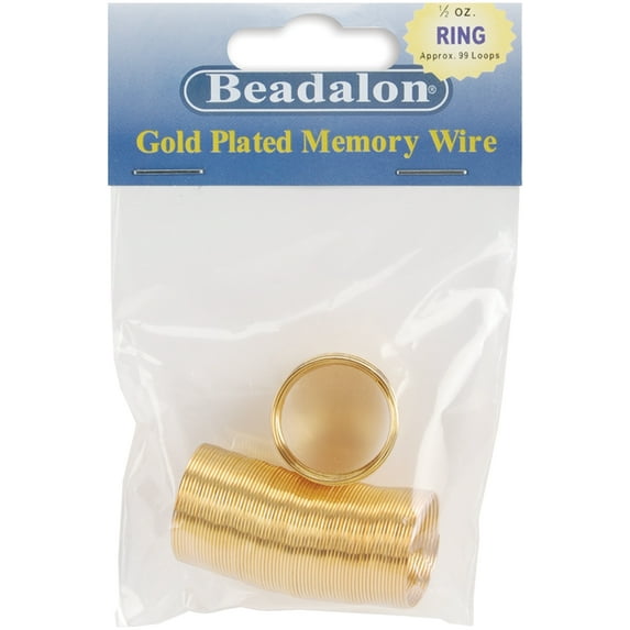 Beadalon Memory Wire Ring, 0.5oz