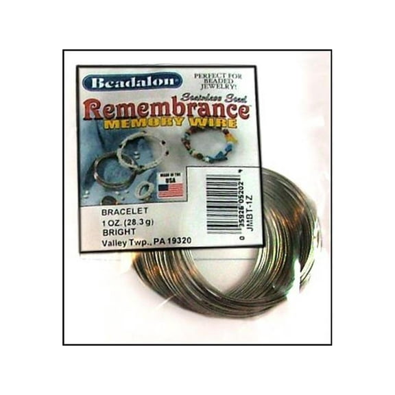 Beadalon Memory Wire Bracelet Bright 1oz