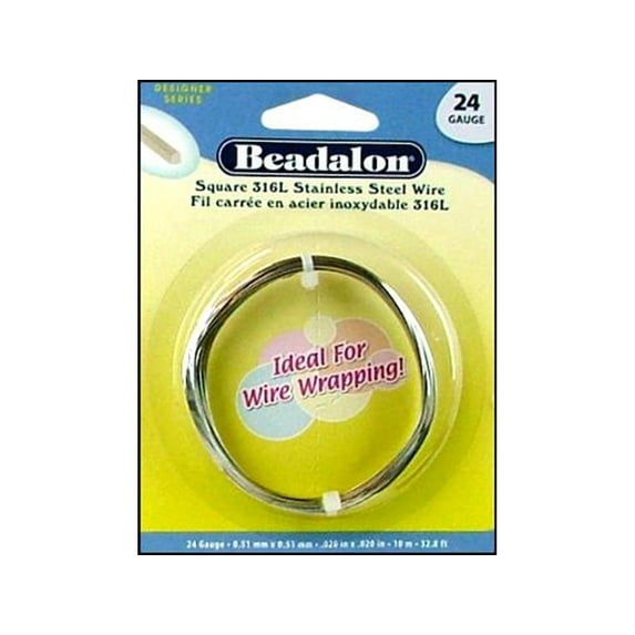 Beadalon S Steel Wire Coil Sq 316L 24Ga 10M