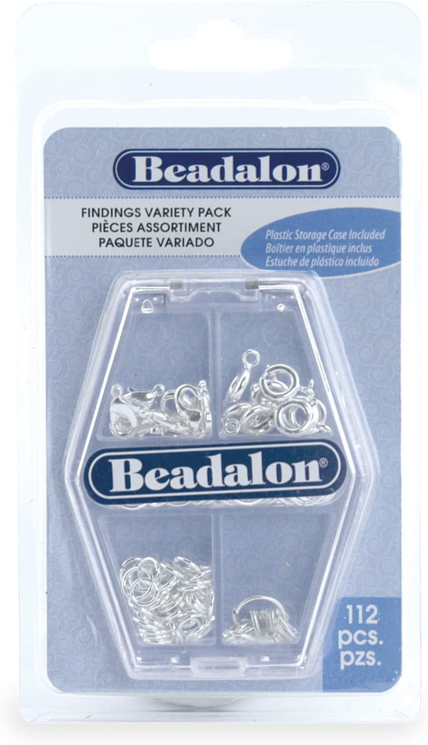 Beadalon Silver Plated Findings Variety Pack for Jewelry Making 112