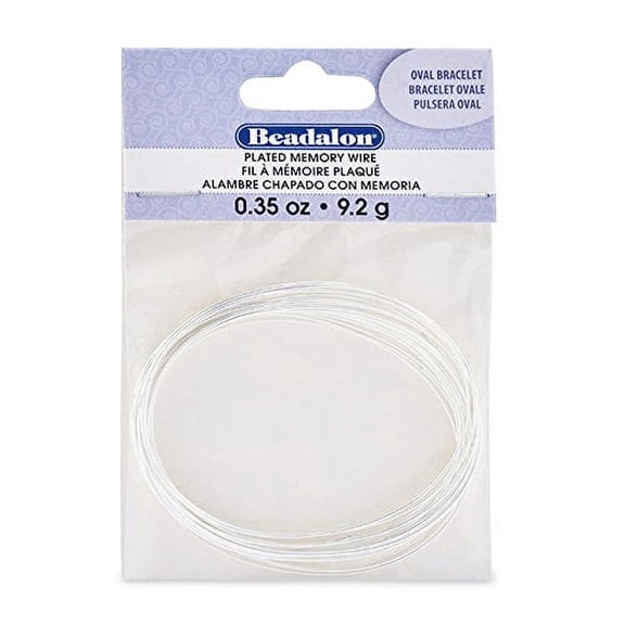 Beadalon Silver Plated Memory Wire Oval Bracelets
