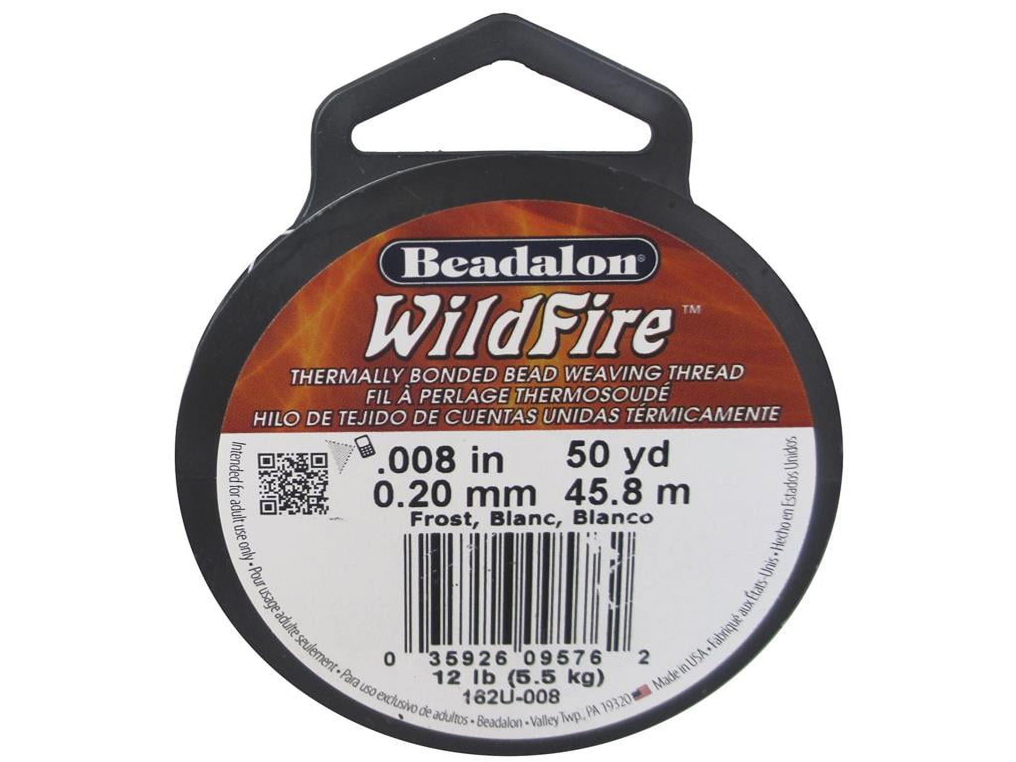 Beadalon Wildfire Beading Thread Frost, .008 inch